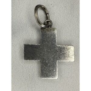 Vintage 950 Silver Greek Cross Pendant Solid Equal Arm Religious 4.41g Hallmark